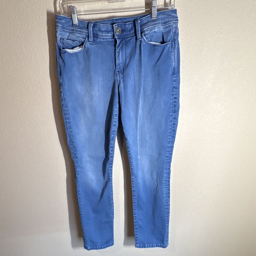 Banana Republic Women’s Skinny Jeans Light Wash Blue Stretch Mid Rise 5-Pocket